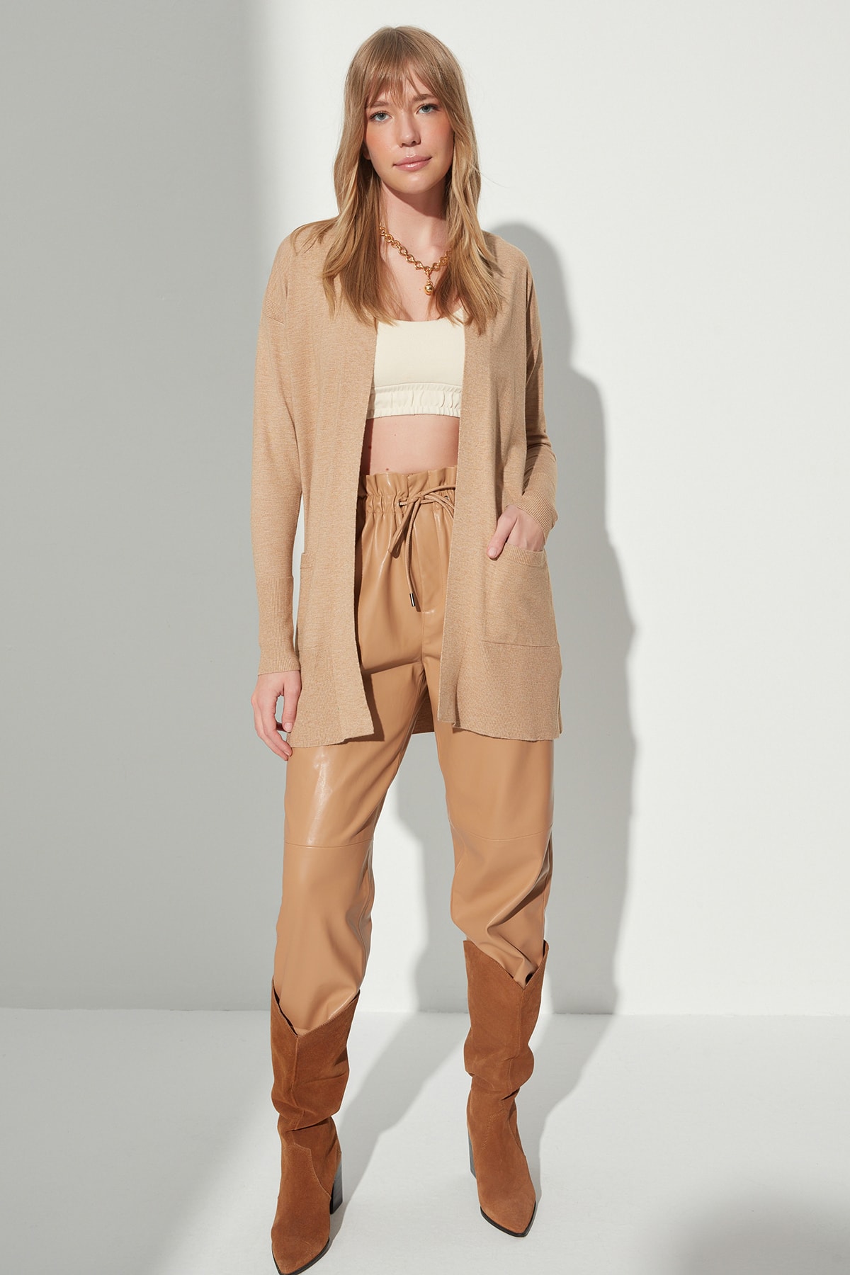 Trendyol Cardigan - Brown - Regular fit