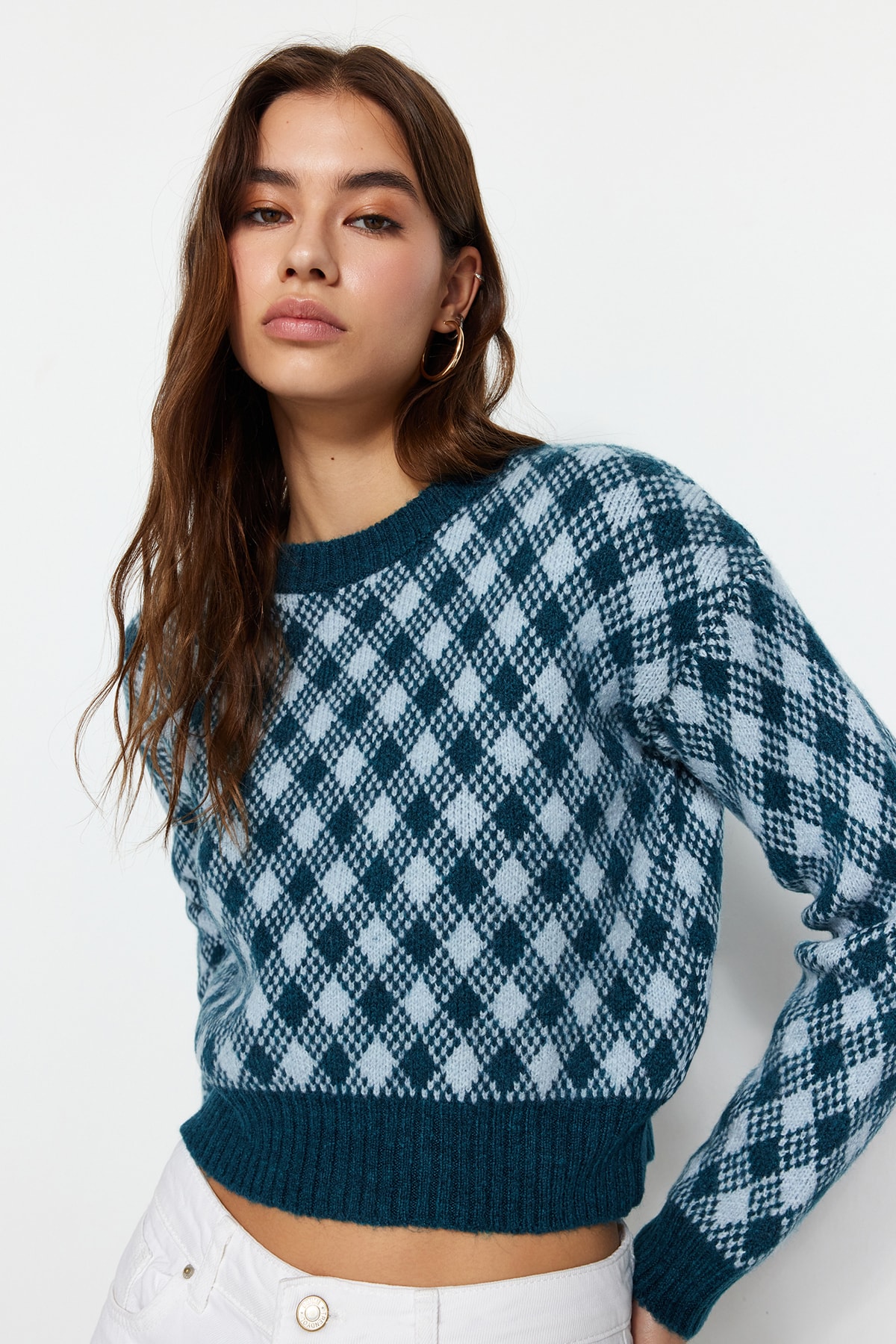 Trendyol Sweater - Green - Regular fit