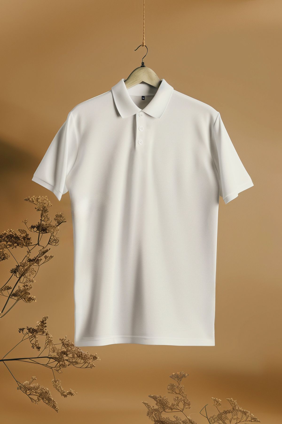 Trendyol White Regular/Normal Cut Basic 100% Cotton Textured Polo Neck T-shirt