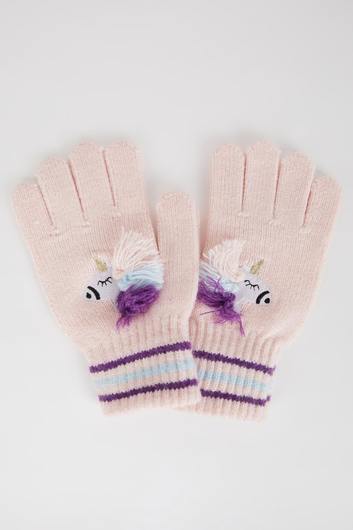 DEFACTO Girl's Unicorn Printed Gloves