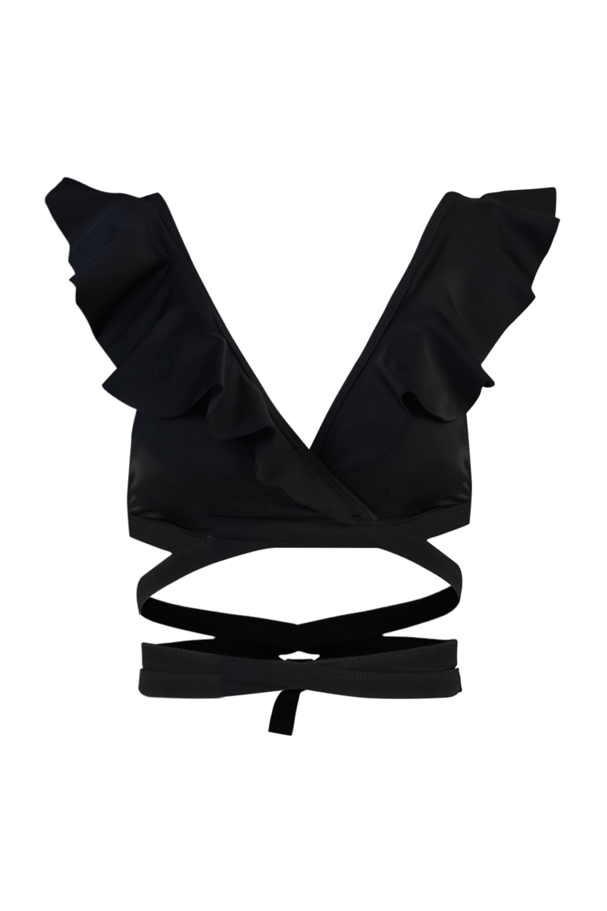 Trendyol Bikini Top - Black - Plain