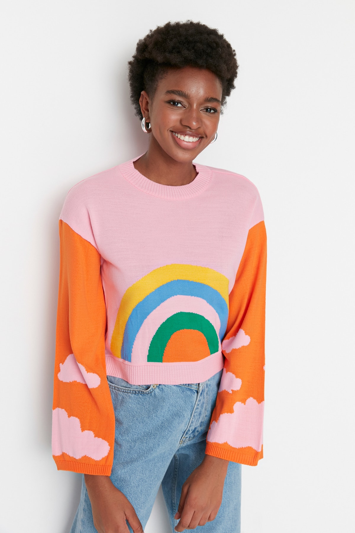 Дамски пуловер Trendyol Rainbow
