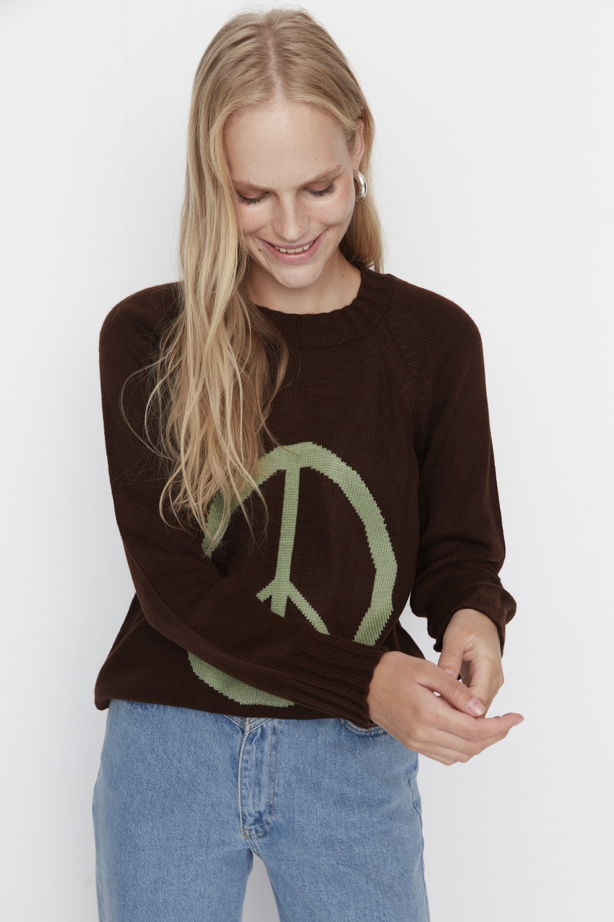 Trendyol Sweater - Brown - Regular fit