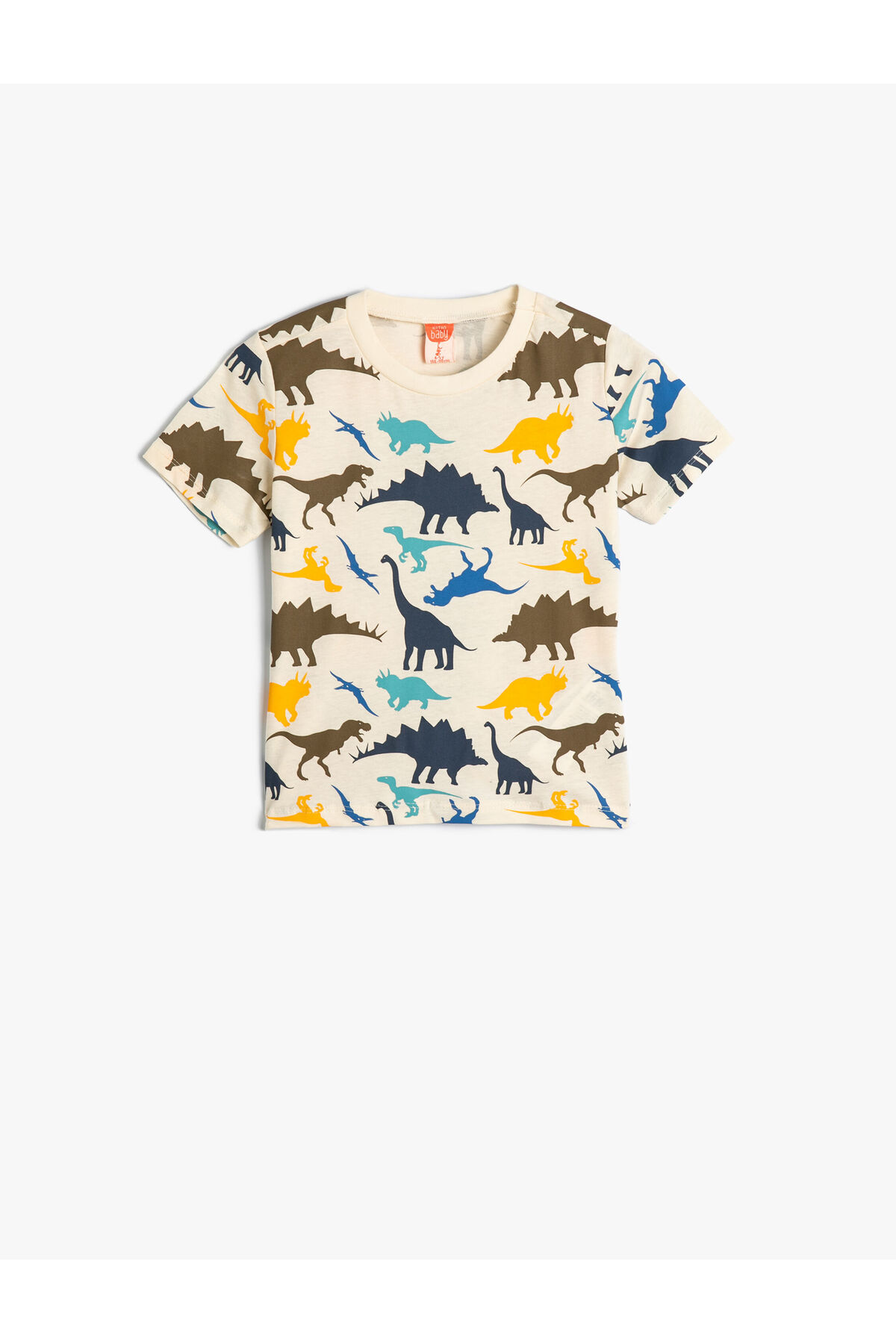 Koton T-Shirt Short Sleeve Crew Neck Dinosaur Graphic Printed Cotton