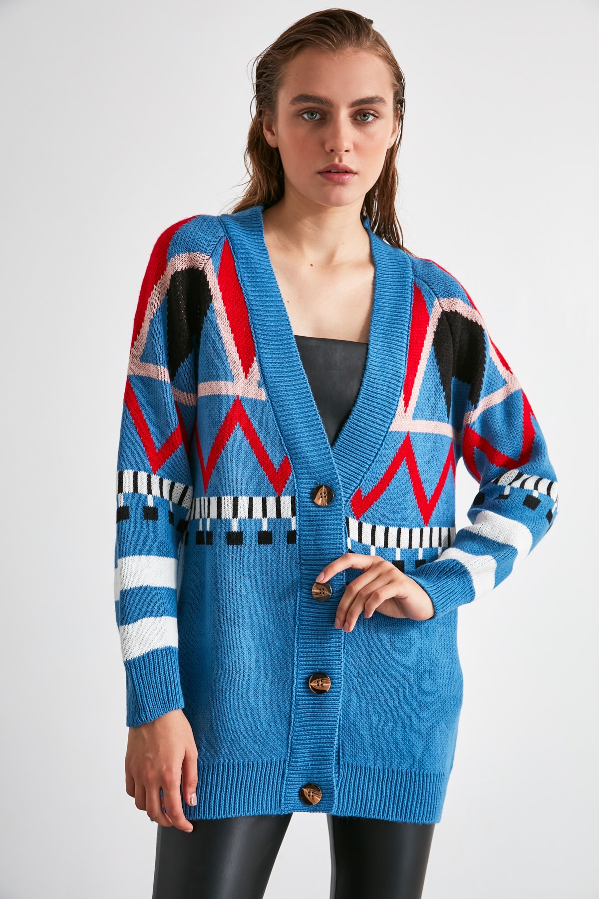 Trendyol Cardigan - Blue - Regular fit