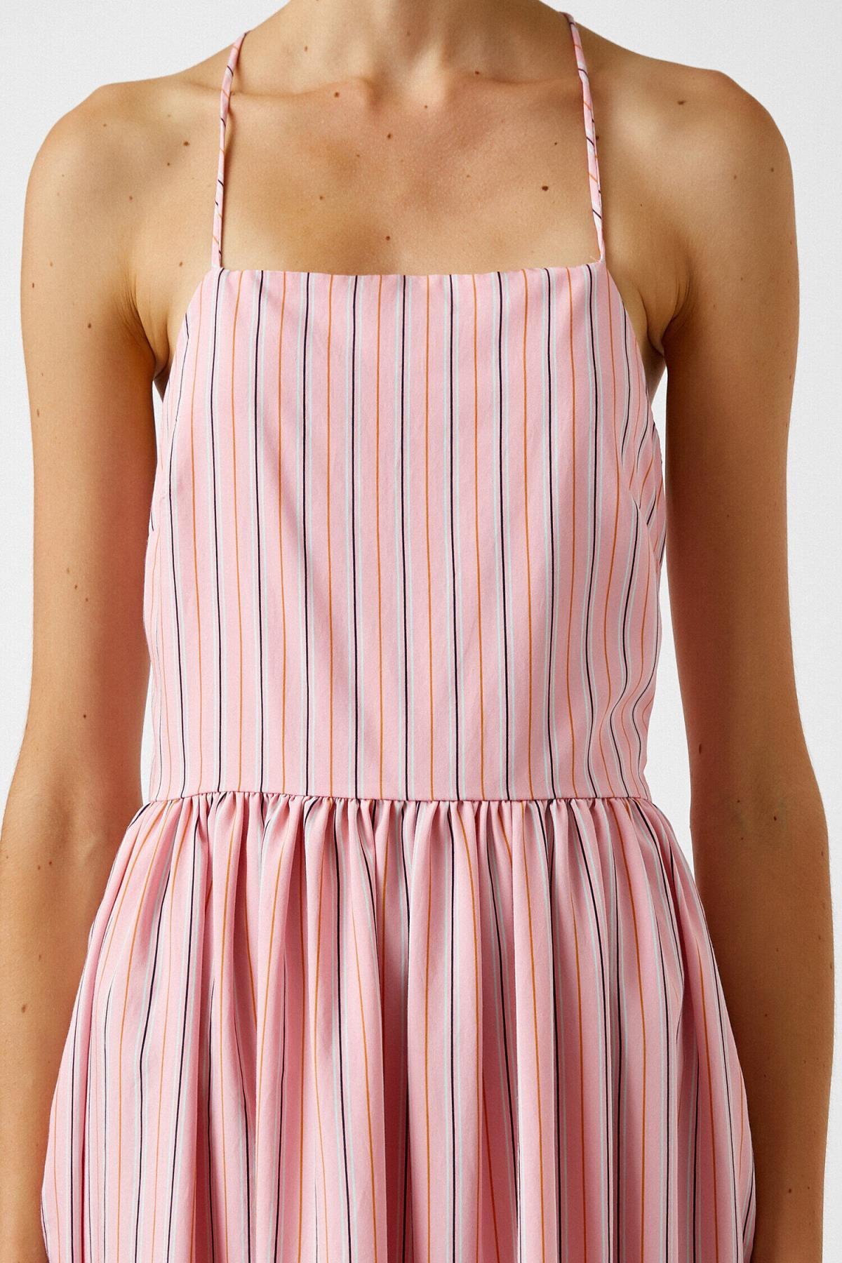 Koton femei cu dungi roz Rochie