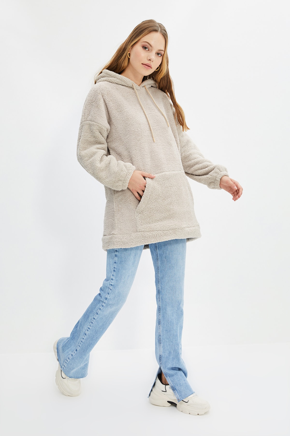 Women's hoodie Trendyol Plush