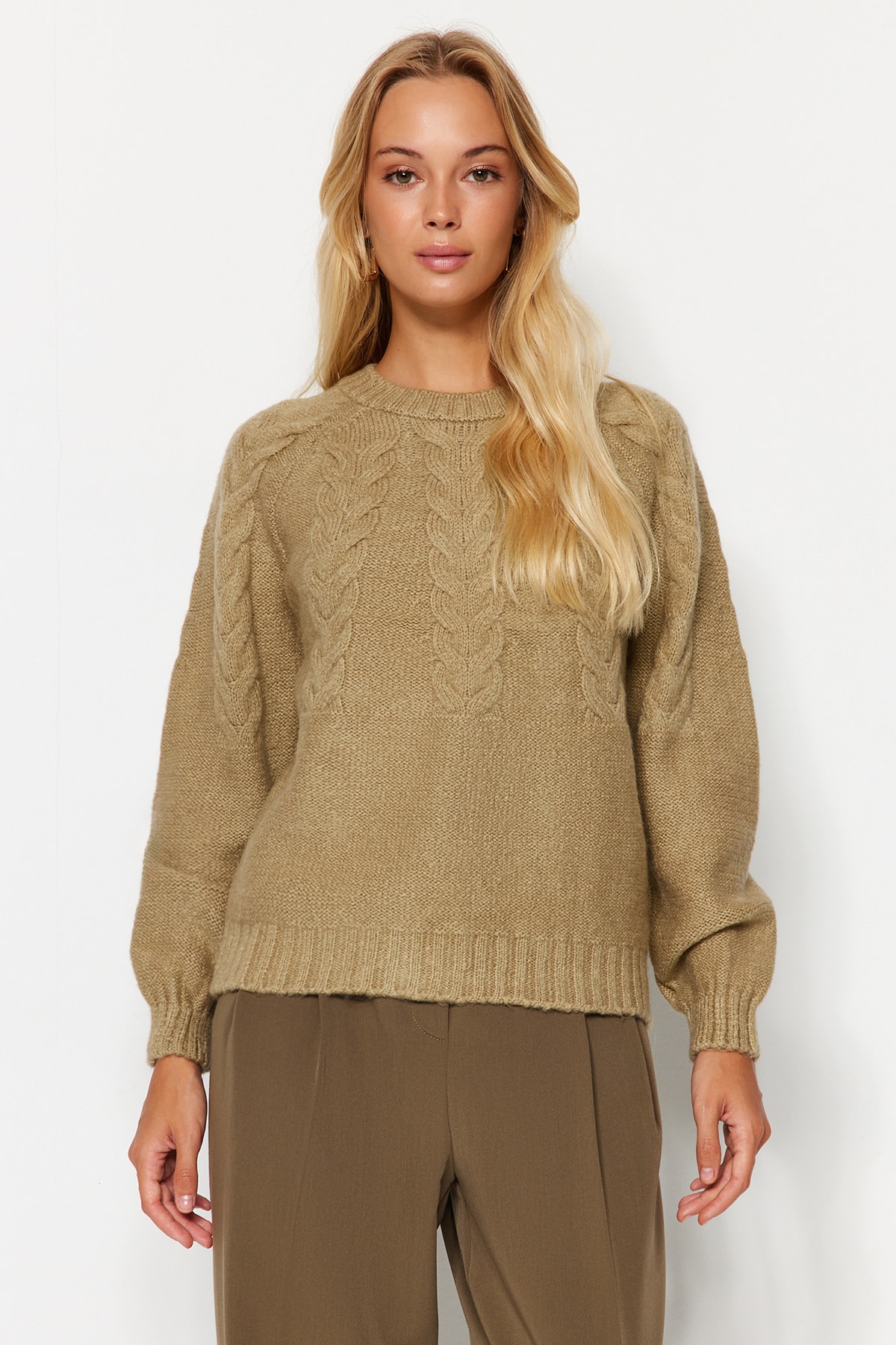 Trendyol Sweater - Brown - Regular fit