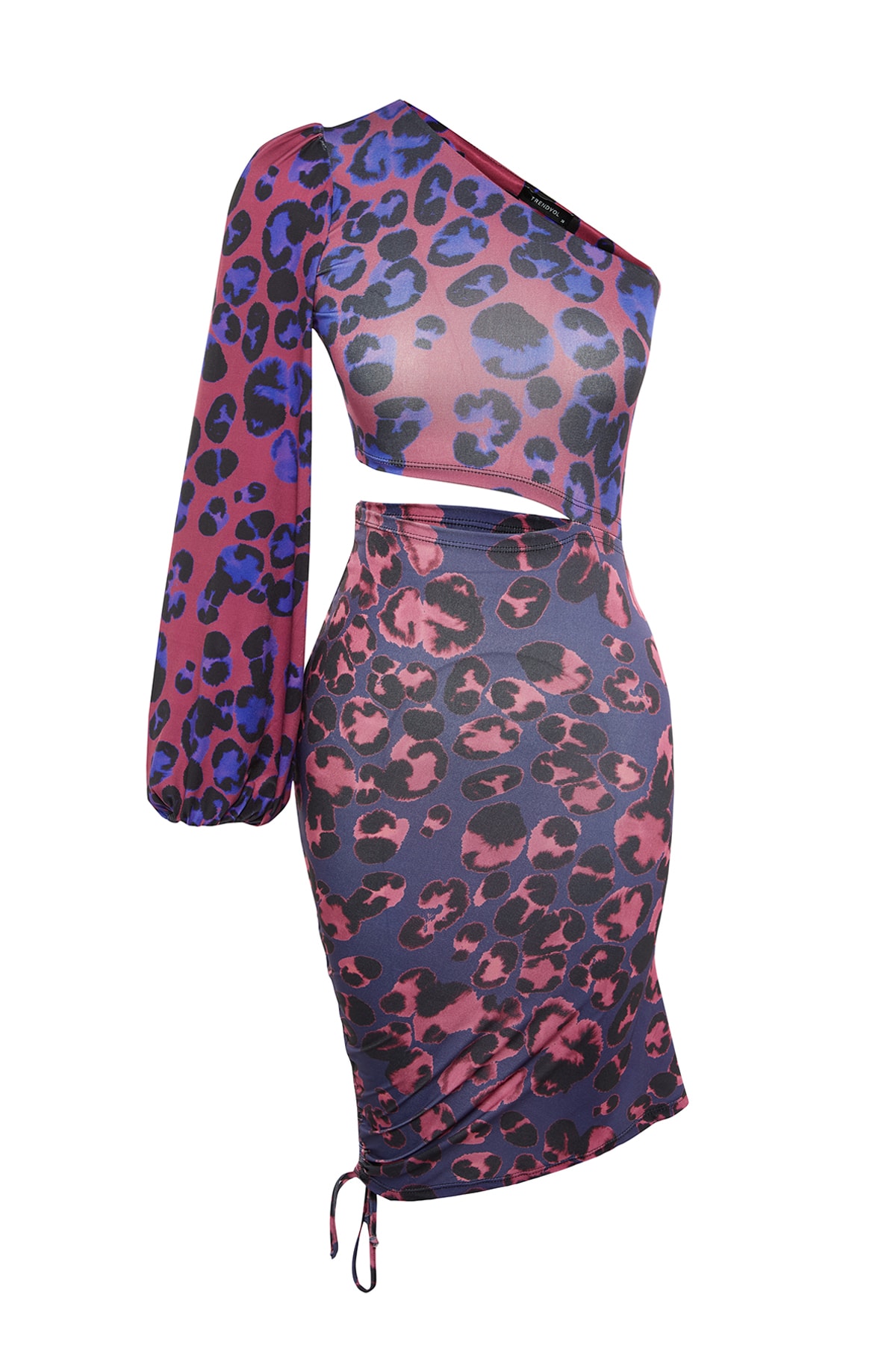 Rochie Trendyol Purple-Multicolor cu maneca unica