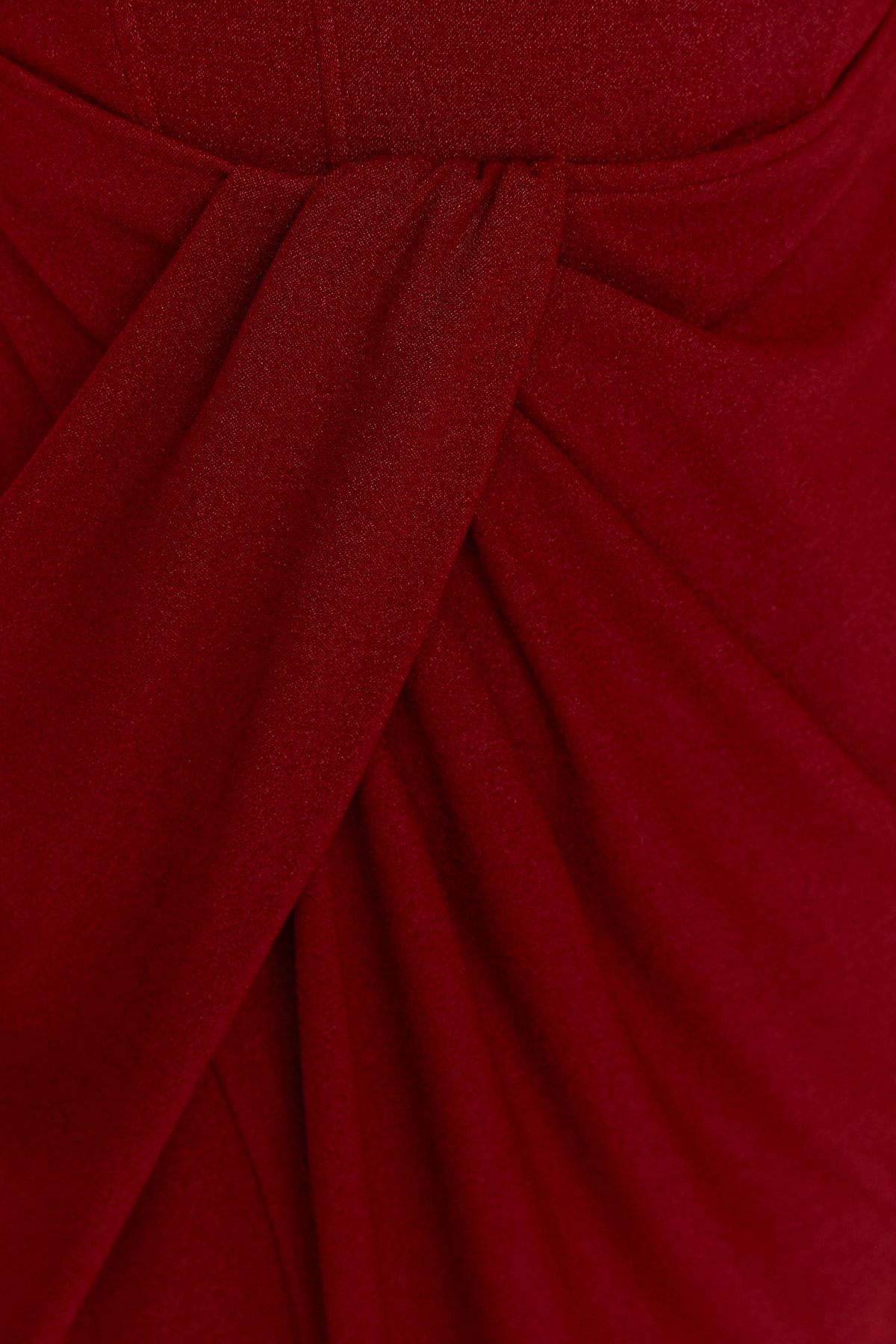 Trendyol Claret Red Detailed Evening Dress