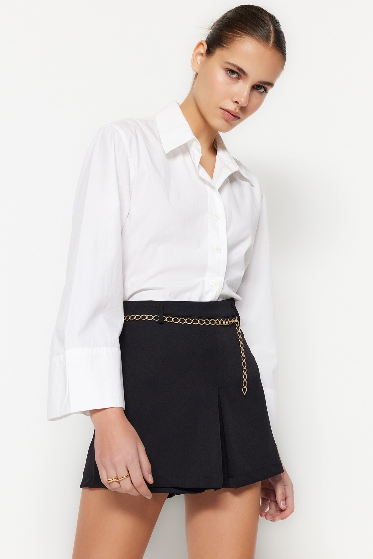 Trendyol Shorts - Black - High Waist