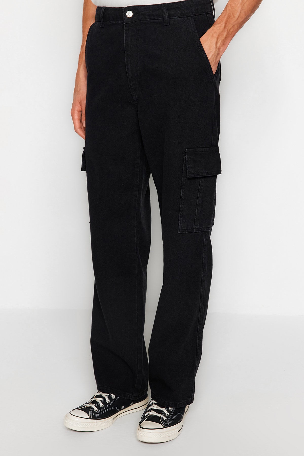 Trendyol Jeans - Black - Wide leg
