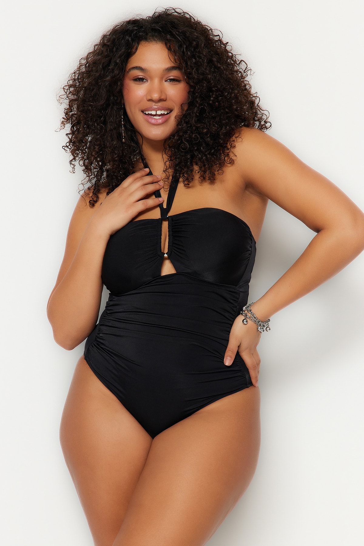 Damen Bodysuit Trendyol TBBSS23AM00013/Black