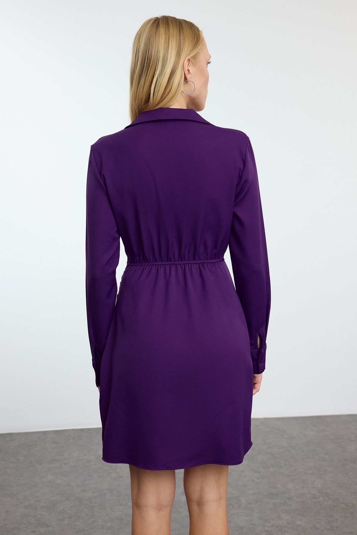 Trendyol Purple Plain Woven Dress