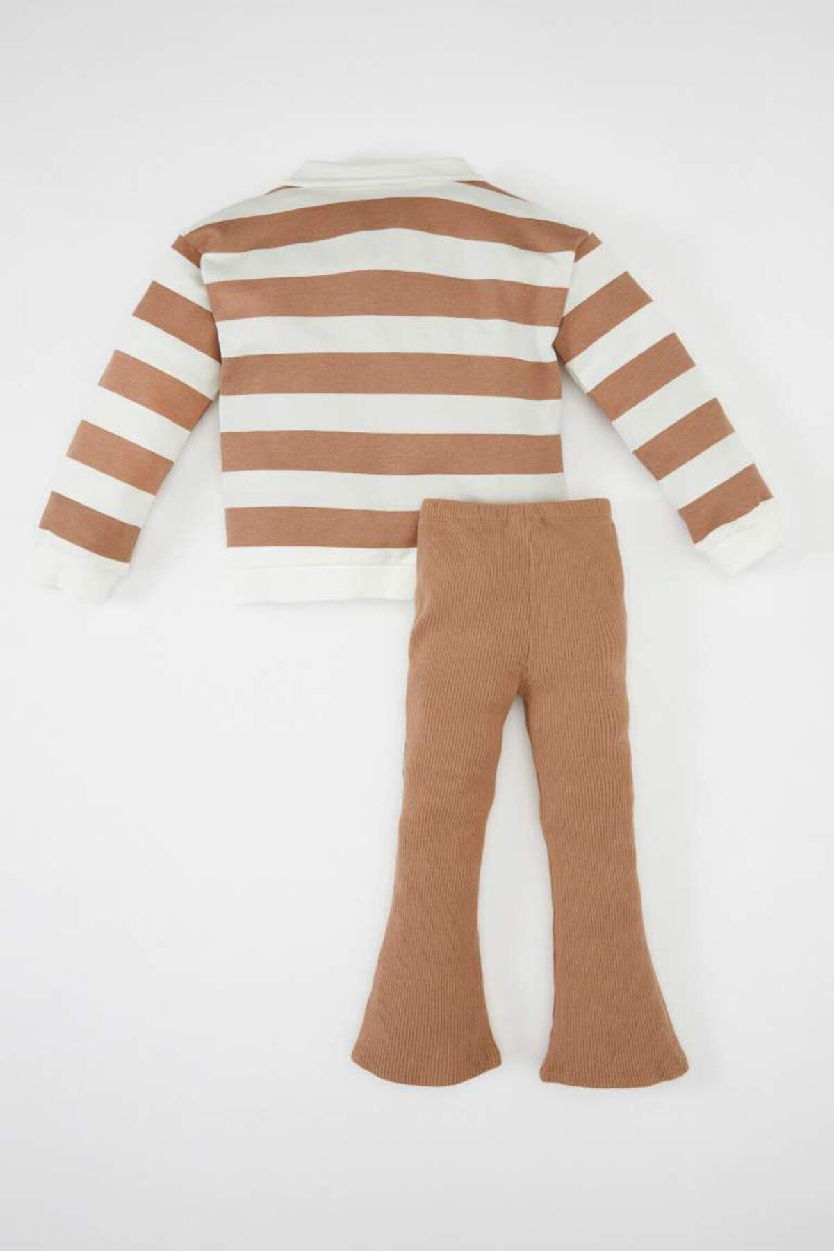 DEFACTO Baby Girl Striped Sweatshirt Tights 2-Piece Set