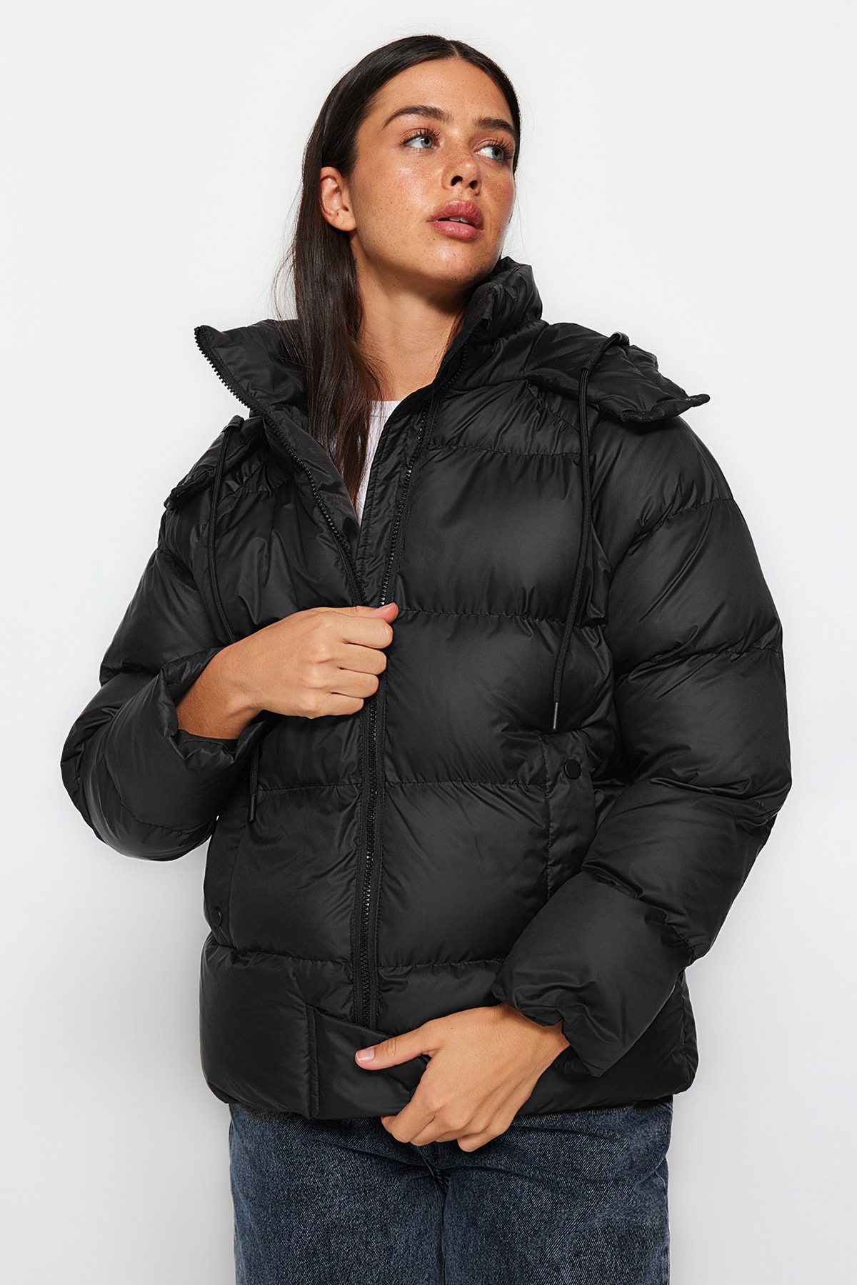 Trendyol Winter Jacket - Black - Puffer
