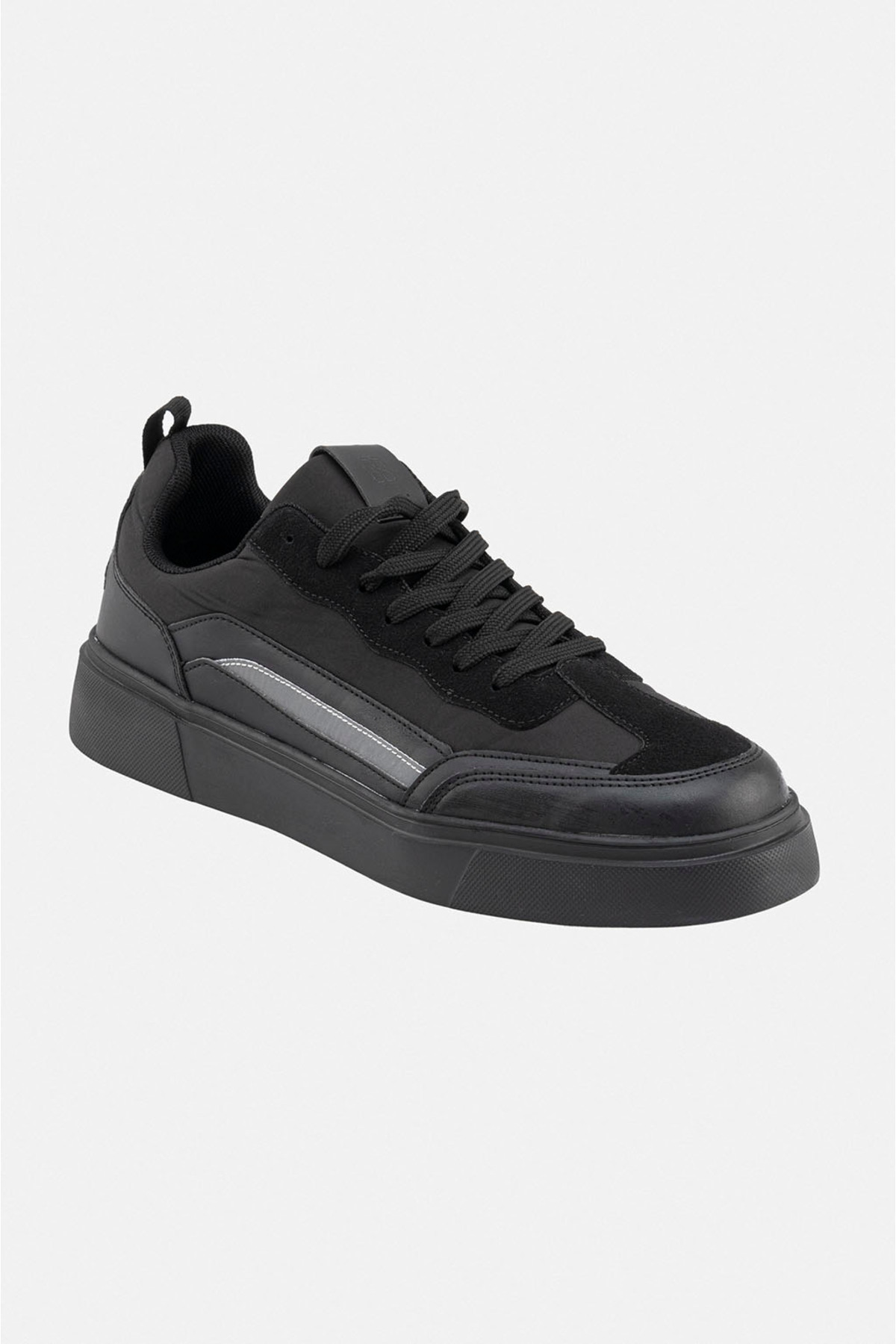 Avva Men's Black Reflective Flexible Sole Sneaker Shoes