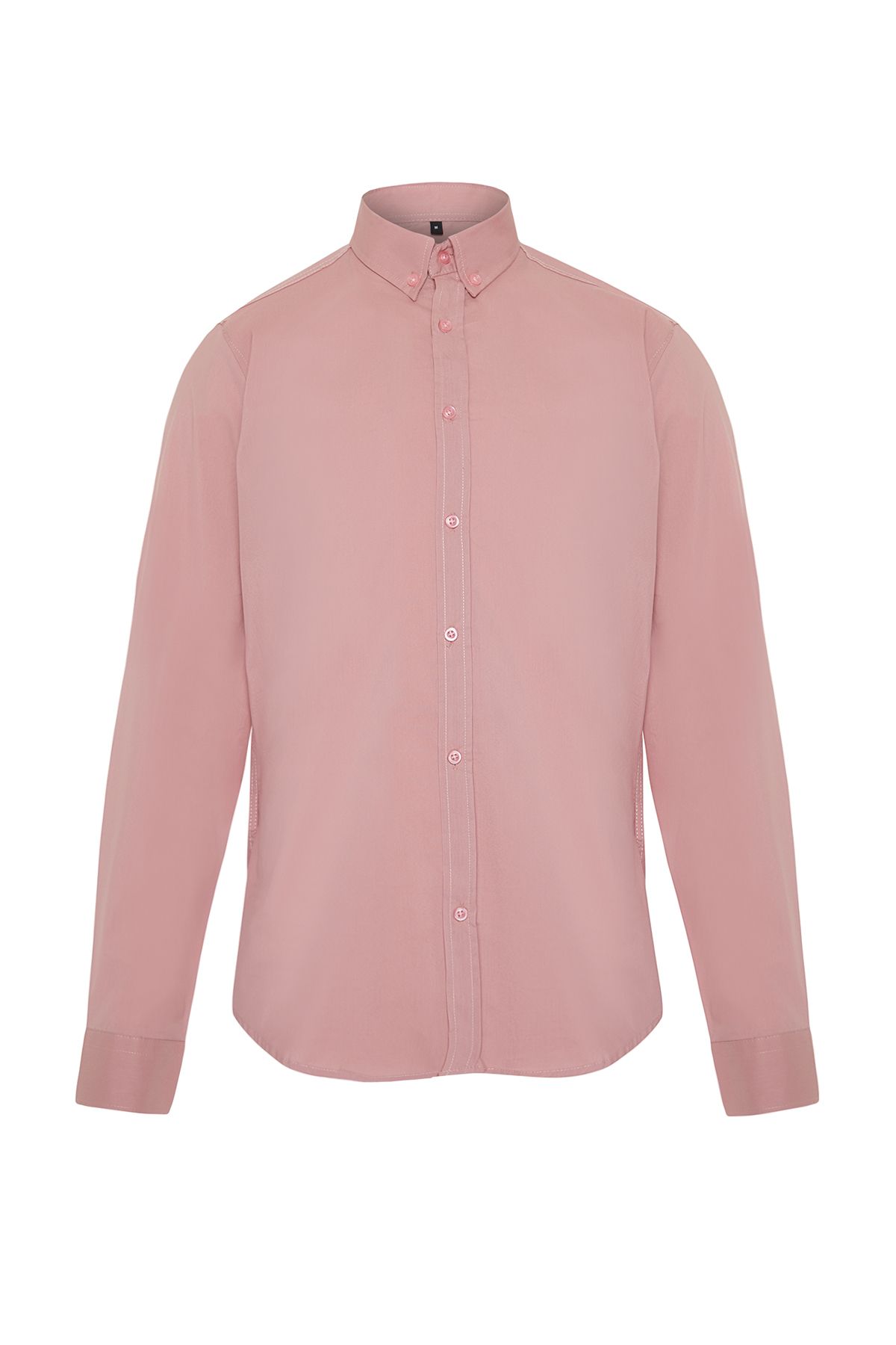 Trendyol Dusty Rose Slim Fit Shirt with Epaulets on Sleeves