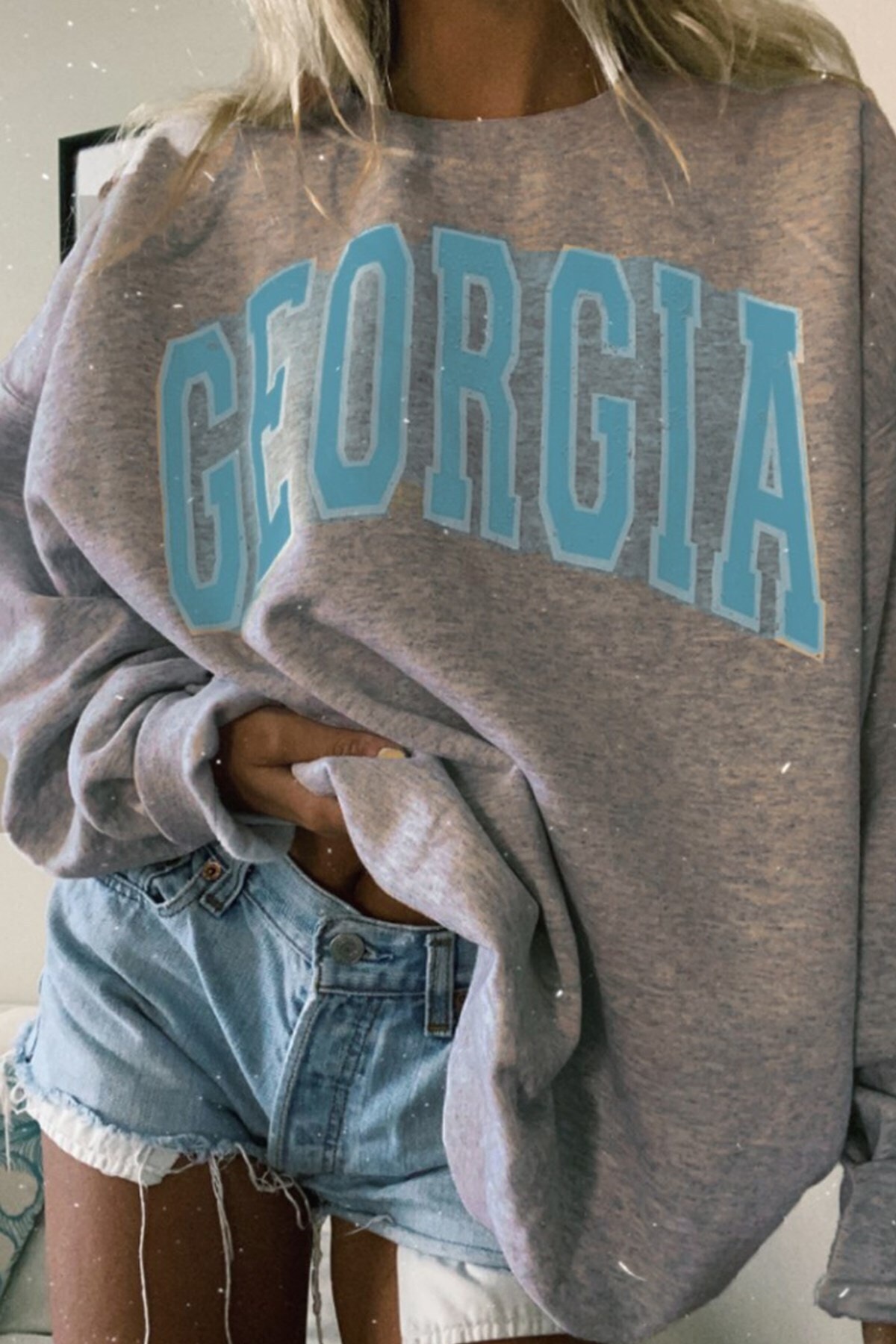Madmext Mad Girls Blue Sweatshirt