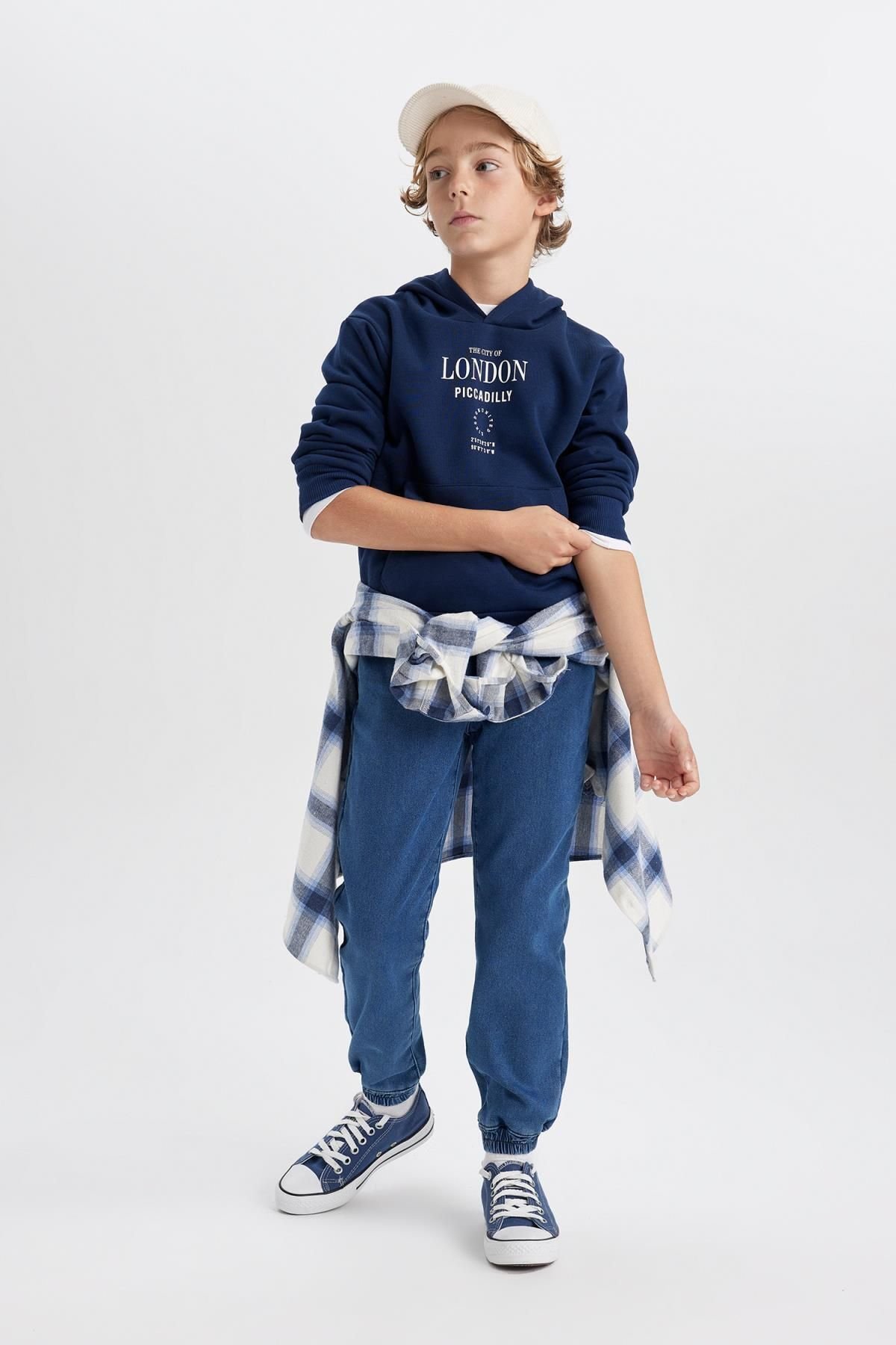 DEFACTO Boy's Jogger Elastic Banded Leg Jean Fleece Lined Trousers