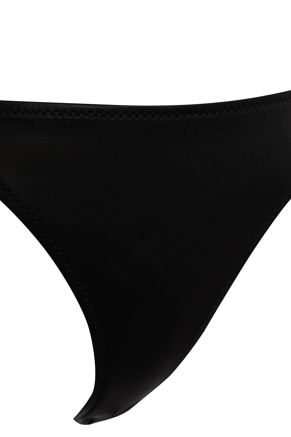 Trendyol Black Tie Shiny Lacquer Printed Brazilian Bikini Bottom