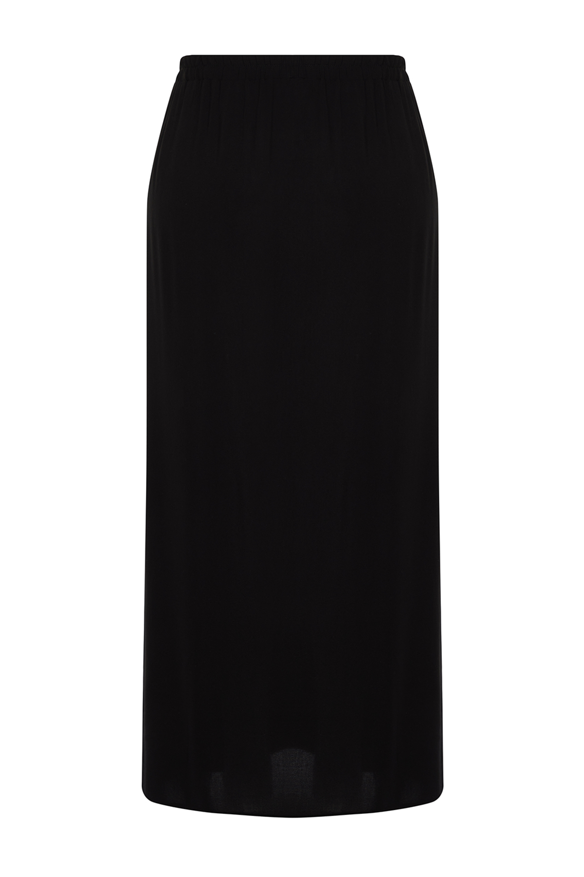 Trendyol Curve Black Maxi Length Woven Tasseled Slit Detailed Beach Wear Skirt