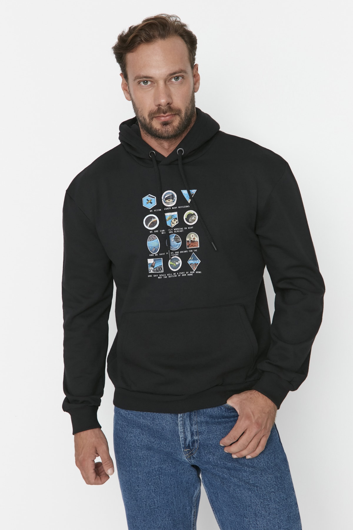 Trendyol Sweatshirt - Black - Regular fit