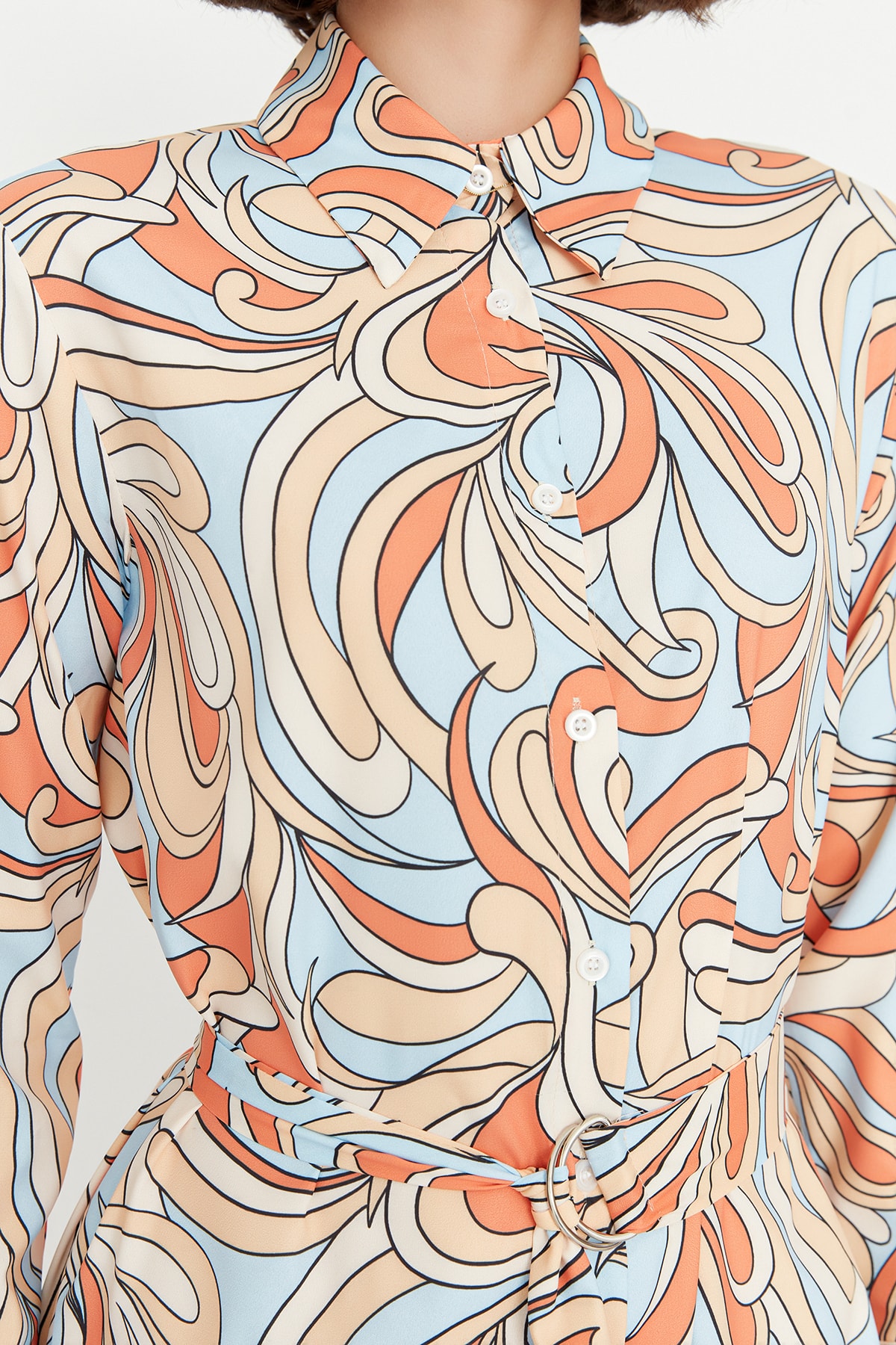 Trendyol Multi Color Shirt Rochie țesută