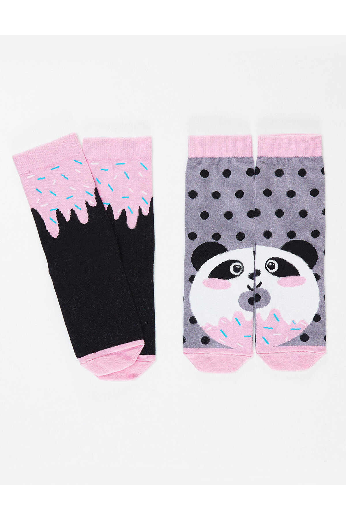 Levně Denokids Panda & Crema Girls Socks Set 2