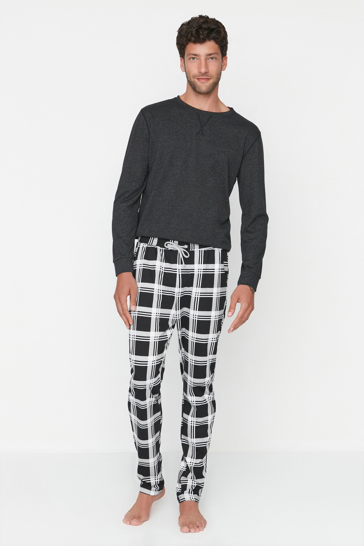 pantaloni-pijama-de-barbati-trendyol-knitted