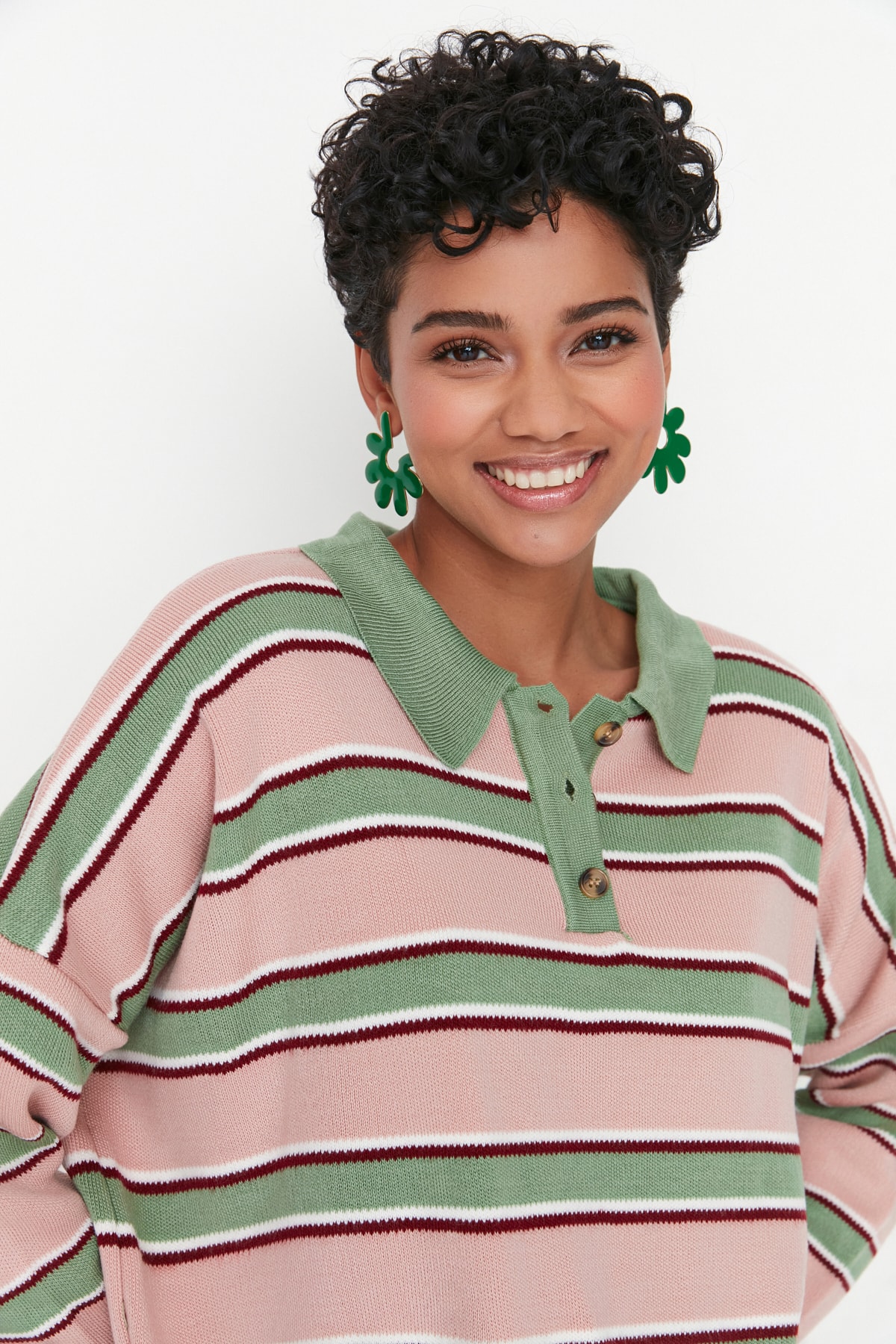 Trendyol Sweater - Green - Regular fit