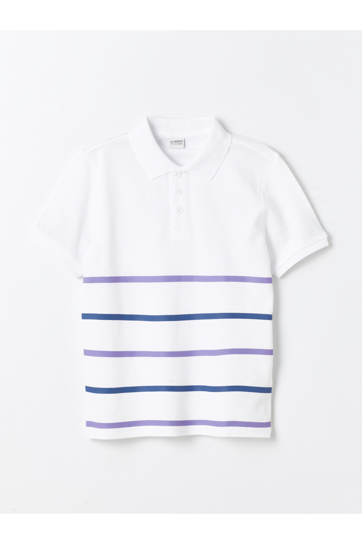 LC Waikiki Striped Polo Neck Short Sleeve Boys T-Shirt