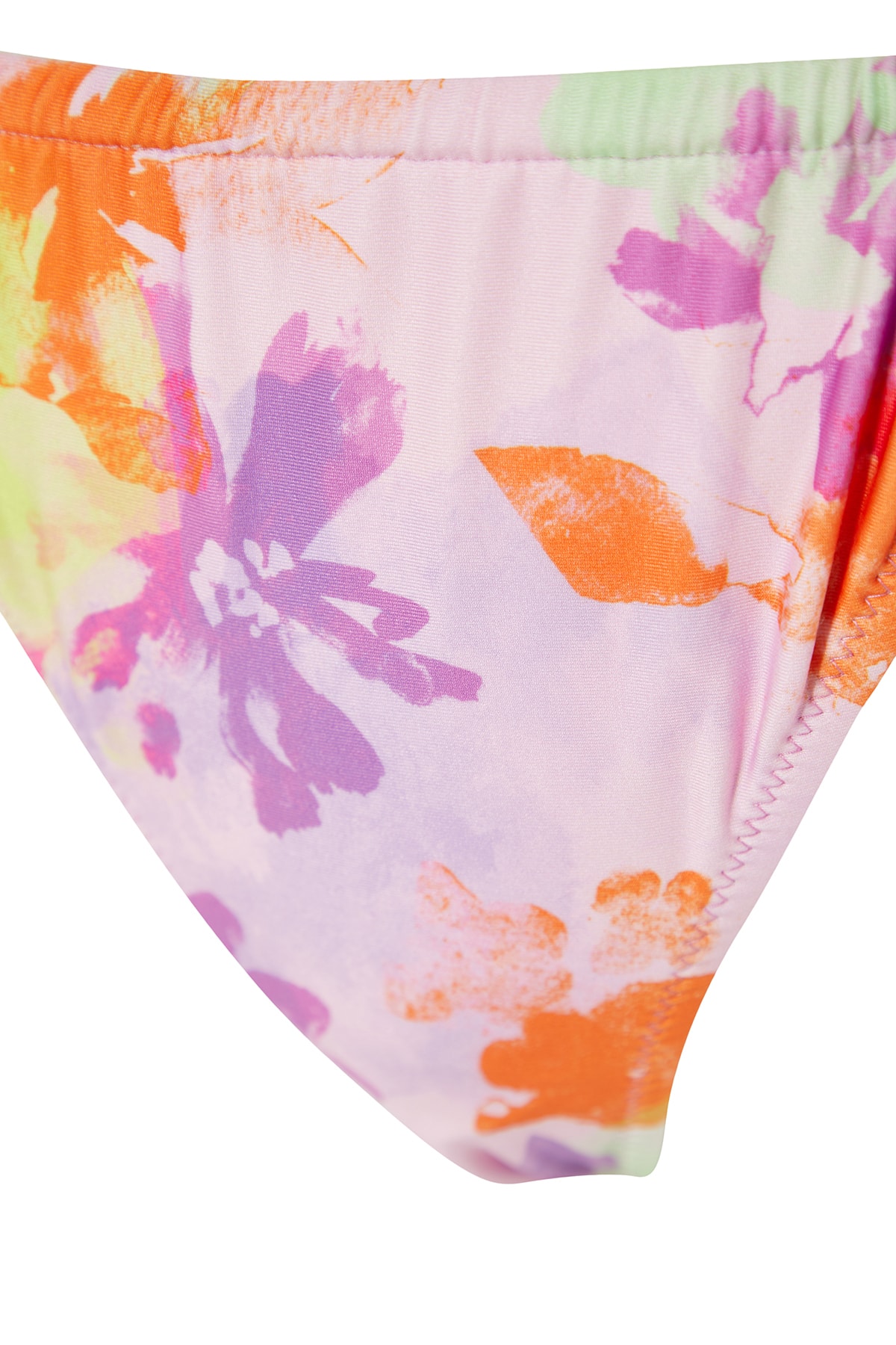 Trendyol Floral Patterned Tunnel Normal Leg Bikini Bottom