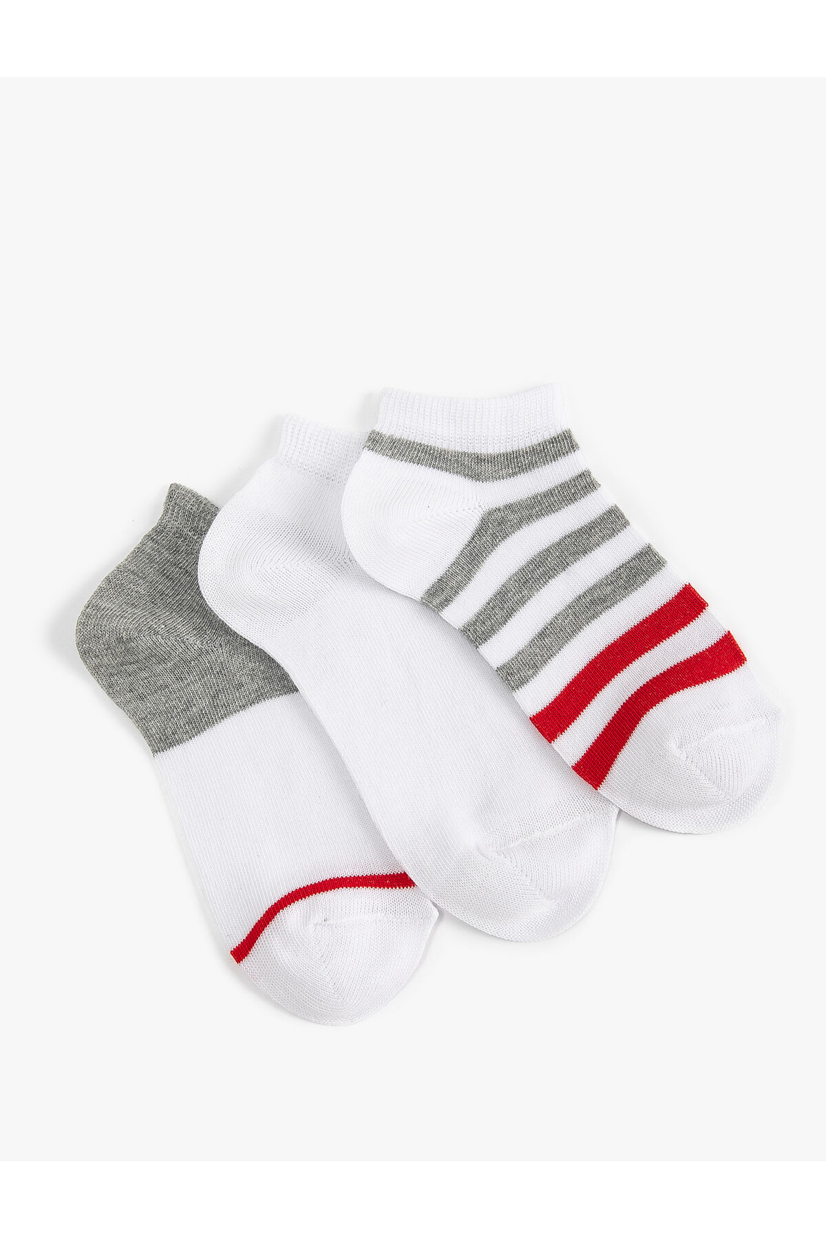 Koton 3-Pack Multi Color Striped Cotton Blend Socks Set