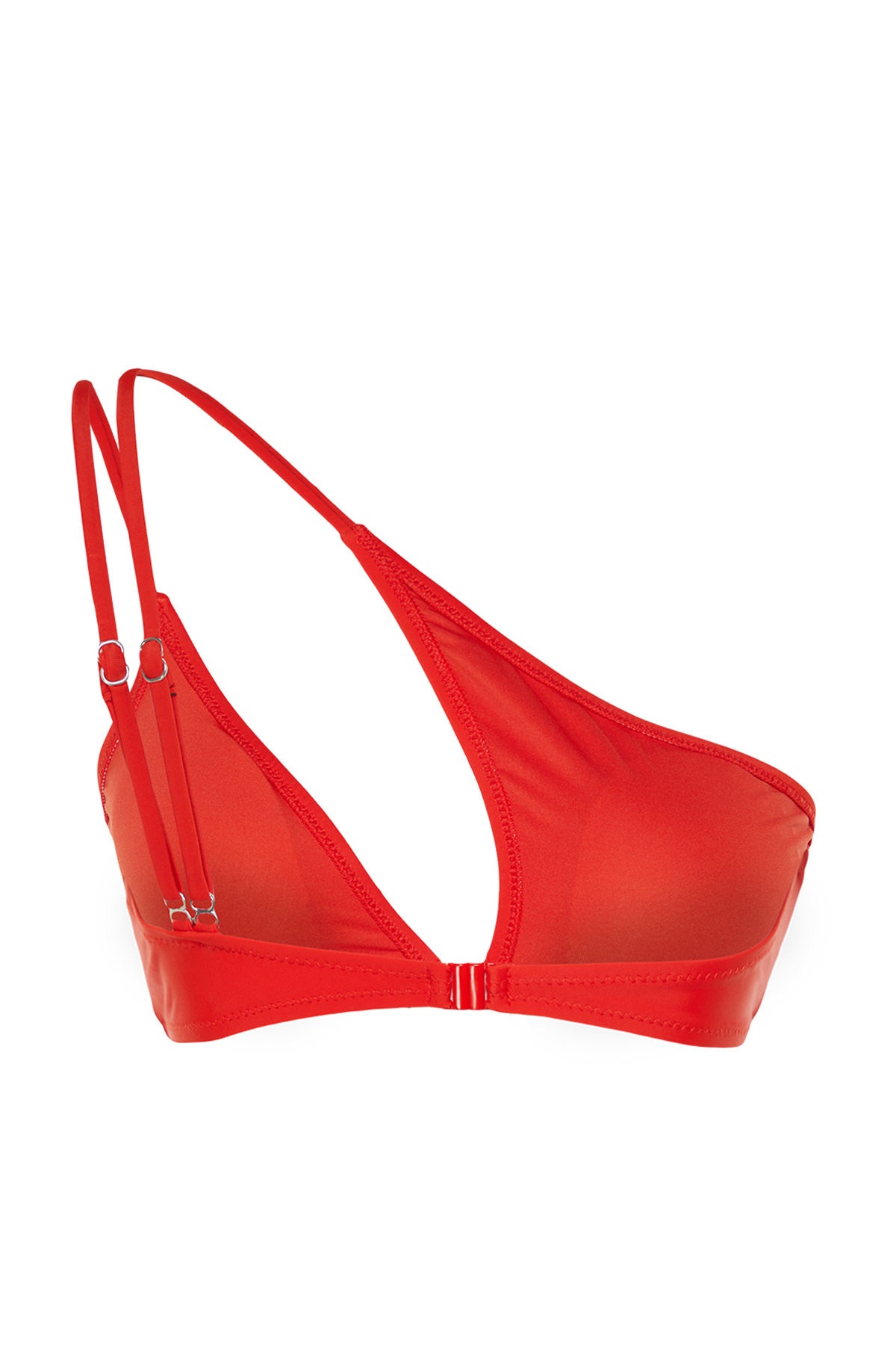 Trendyol Red One-Shoulder Cut Out/Windowed Bikini Top