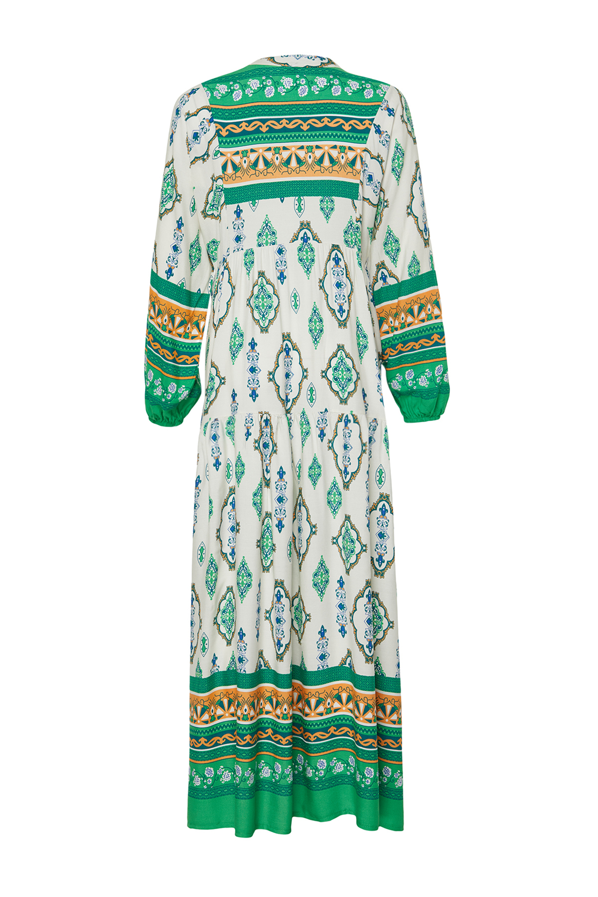 Trendyol Green Floral Pattern Woven Viscose Dress
