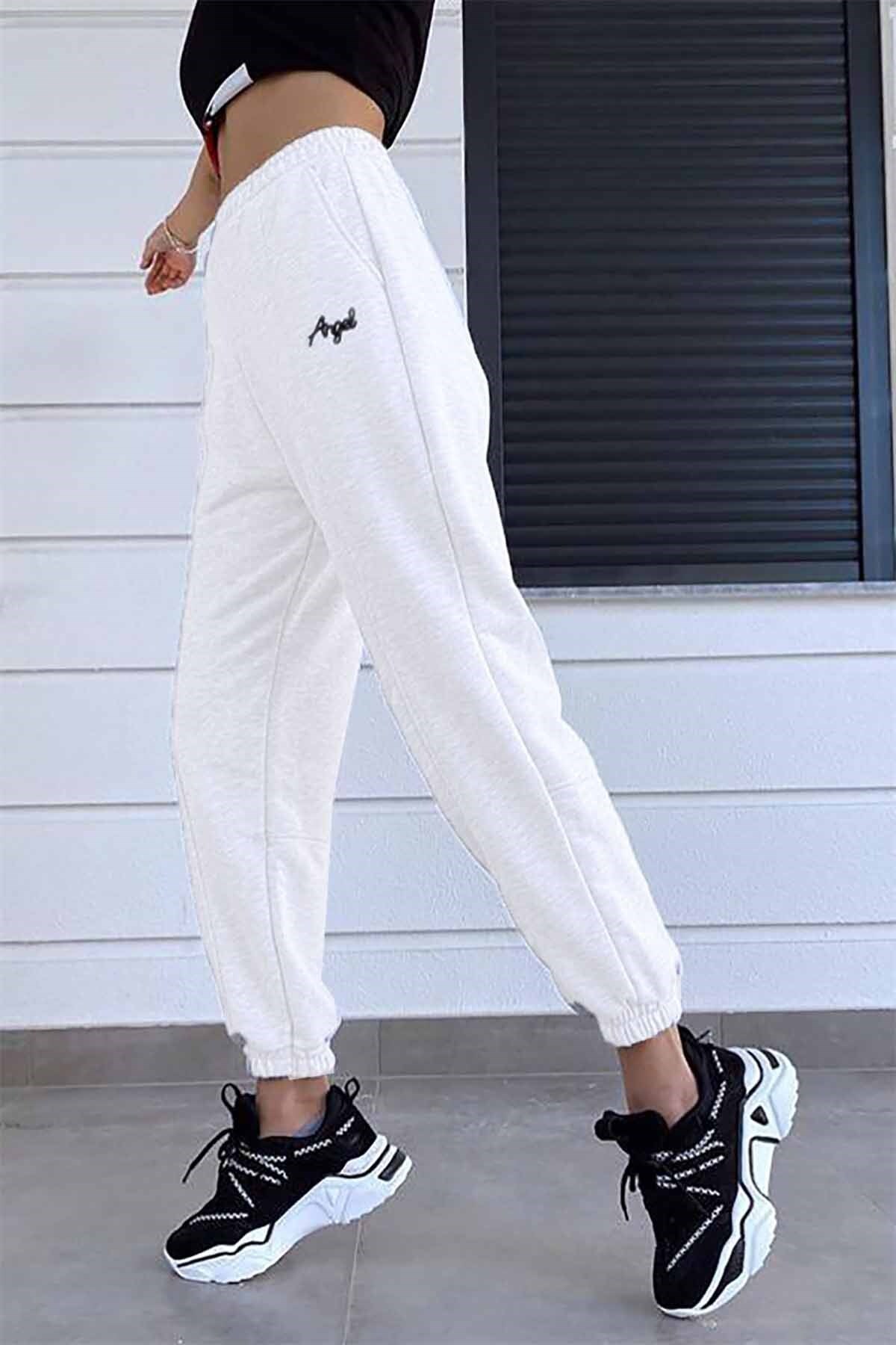 Madmext Women's White Mad Girls Tracksuit Mg817
