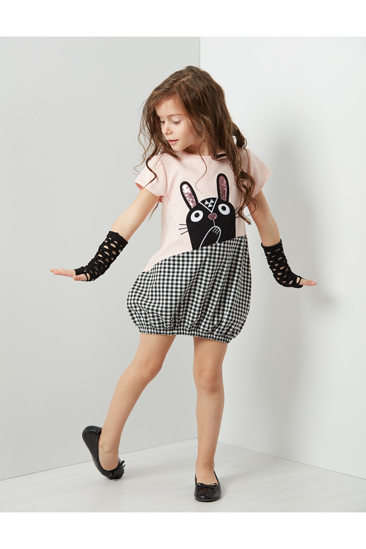 Levně Denokids Confused Rabbit Girl Dress
