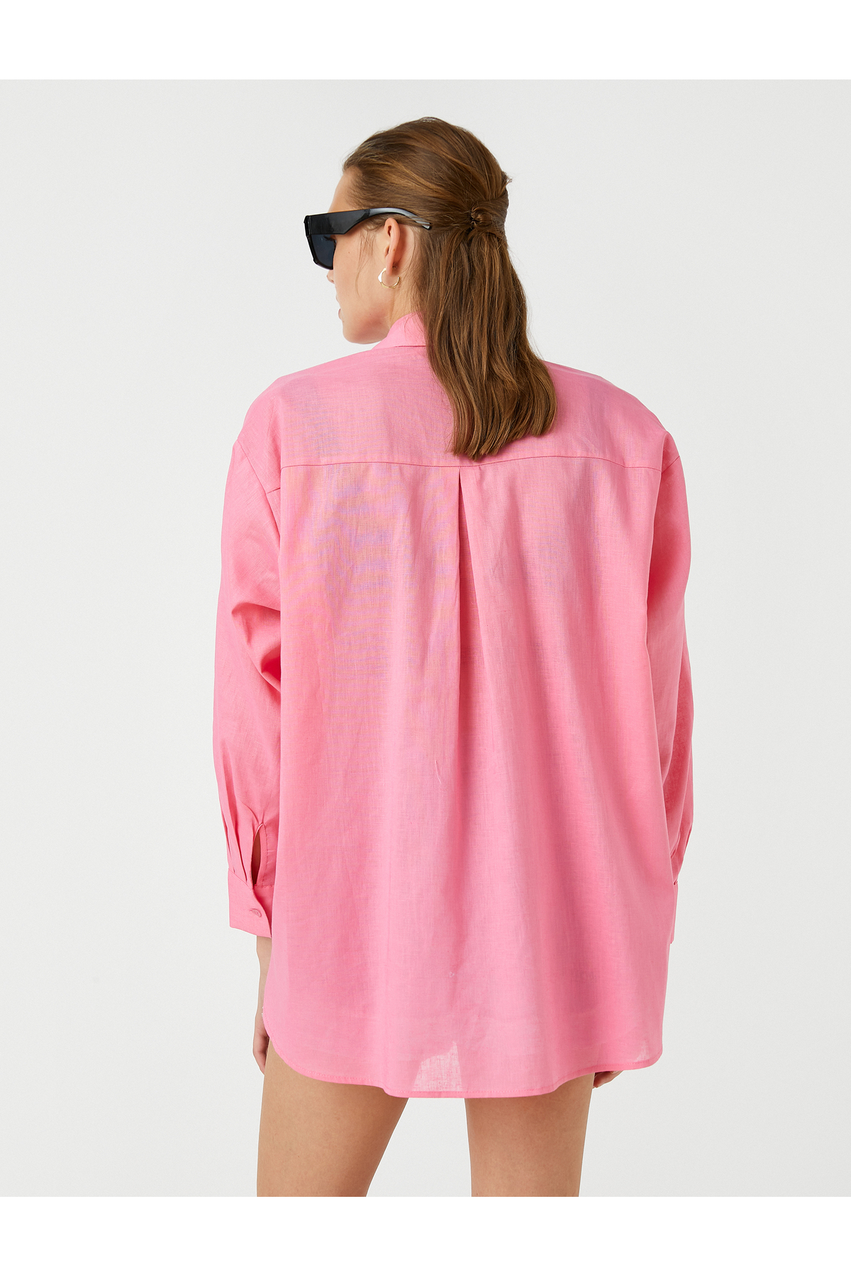 Koton Oversized Shirt Linen Blended