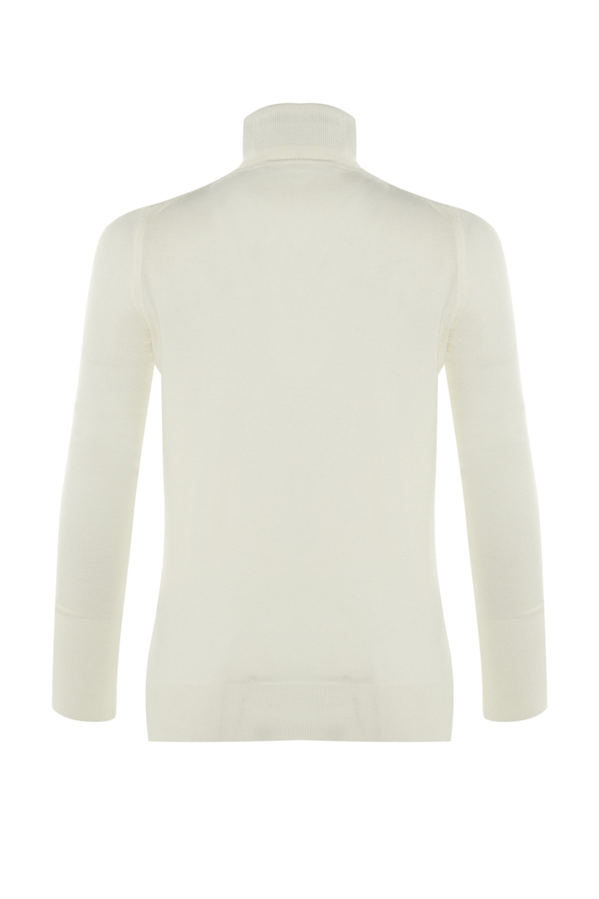 Trendyol Ecru Crop Premium Yarn / Special Yarn Basic Knitwear Pulover