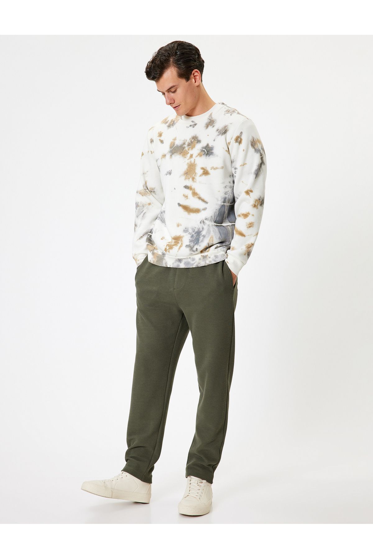 Koton Basic Sweatpants with Waist Tie and Pocket Detail, Cotton