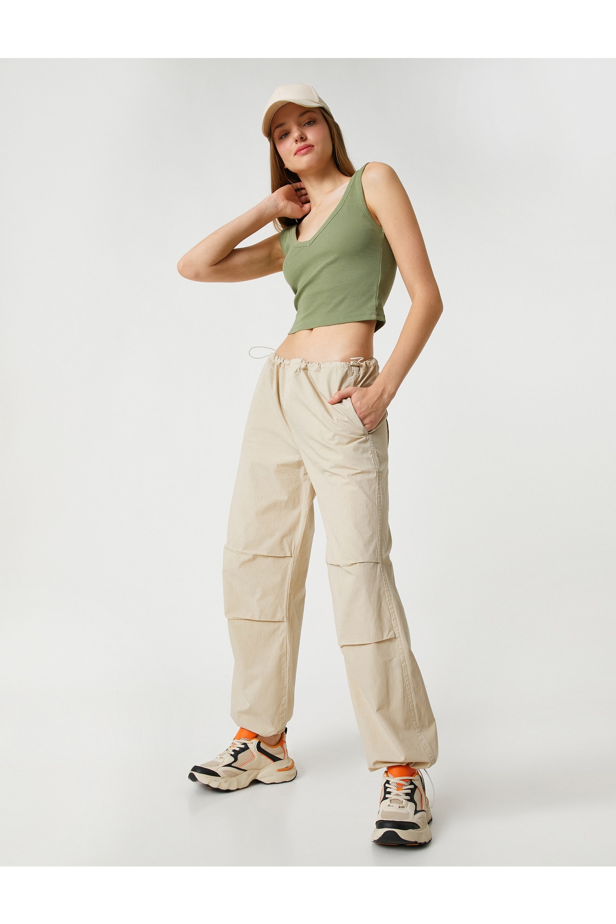 Levně Kapsa na padákové kalhoty Koton Detailní pas a elastická manžeta