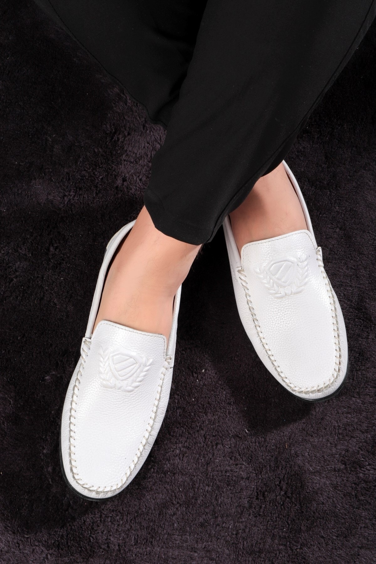 Ducavelli Zwang Genuine Leather Men's Casual Shoes, Loafers, Lightweight Shoes, Genuine Leather Loafers.
