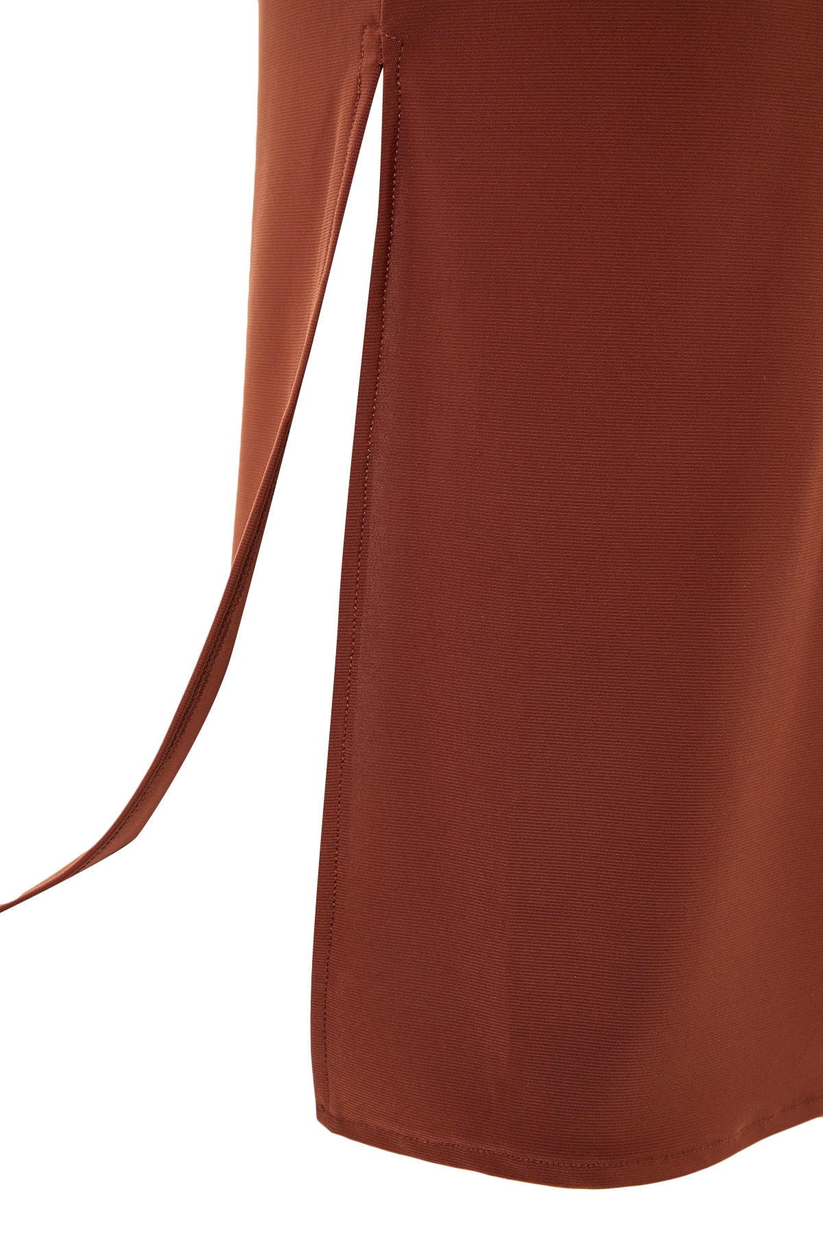 Rochie de seara Trendyol Dark Brown cu accesorii tricotate