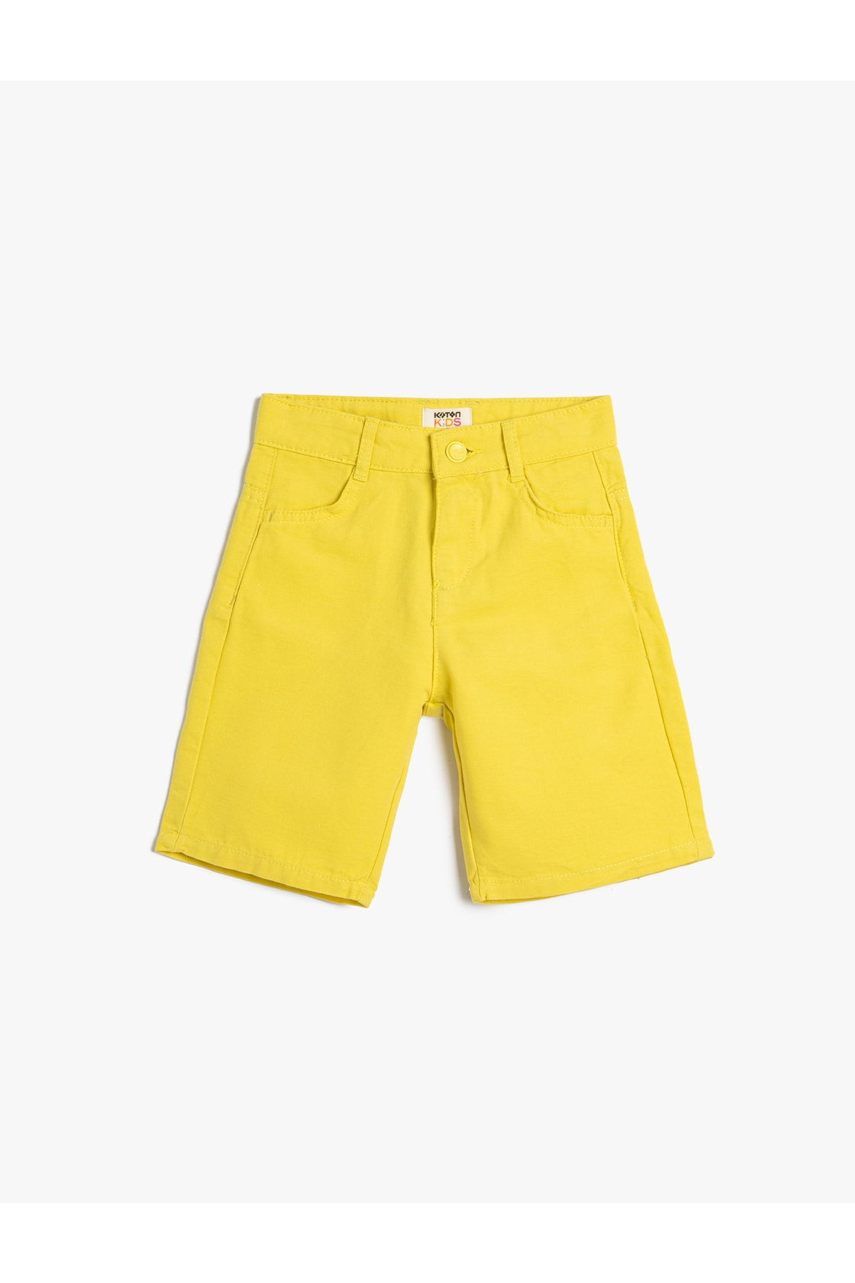 Levně Koton Chino Shorts with Adjustable Elastic Waist Pockets Cotton