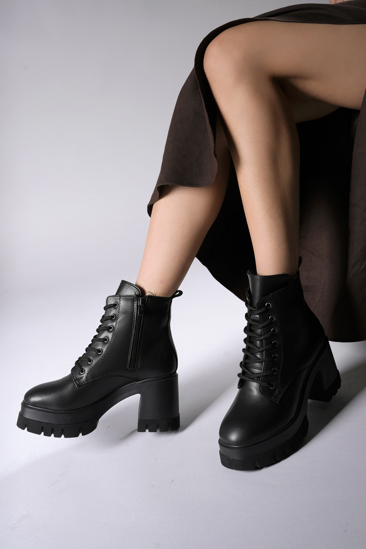 Riccon Nvanor Women's Heeled Boots 0012504 Black Skin