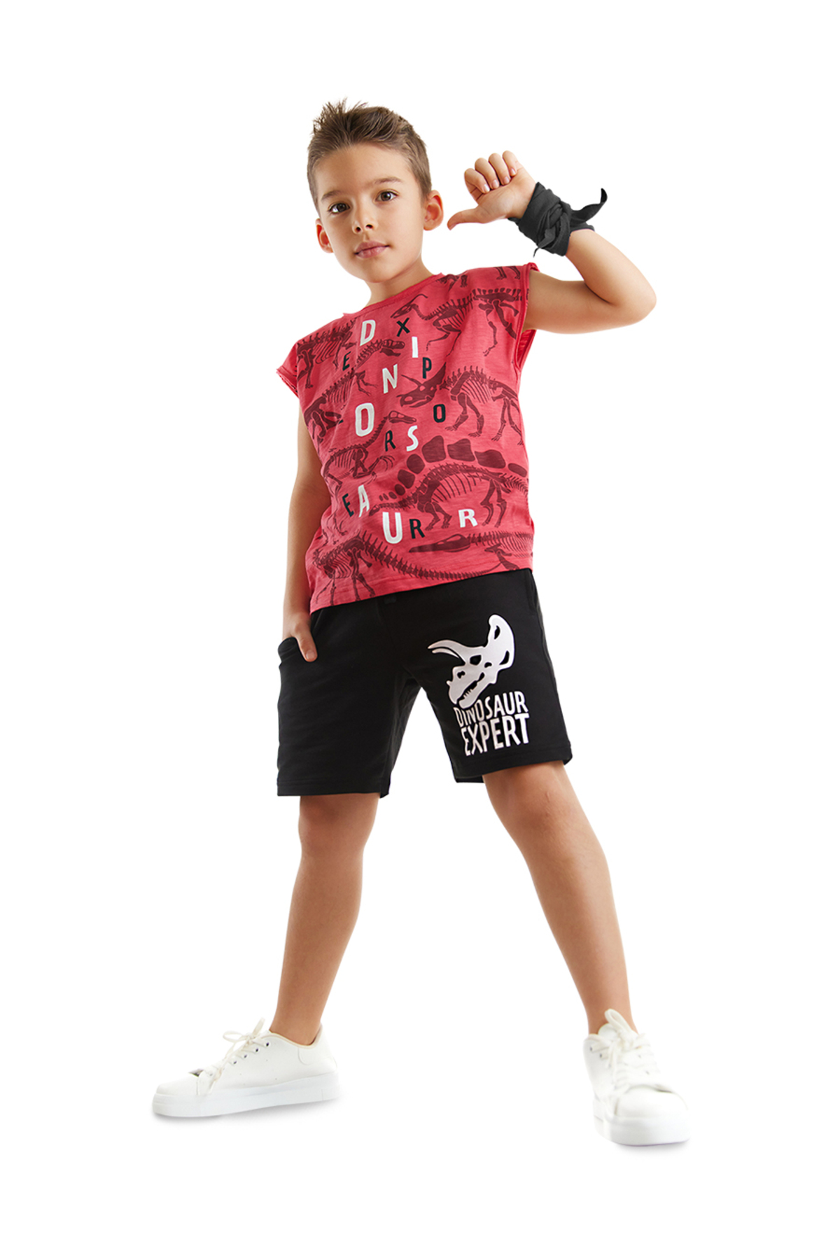 Levně Mushi Dinosaur Expert Boys T-shirt Shorts Set