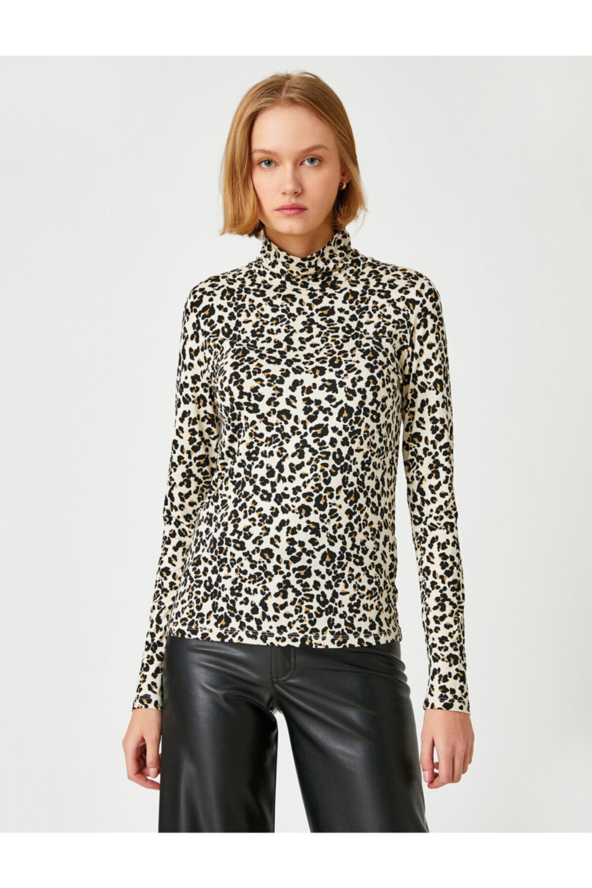 Levně Koton Long Sleeve T-Shirt Leopard Printed