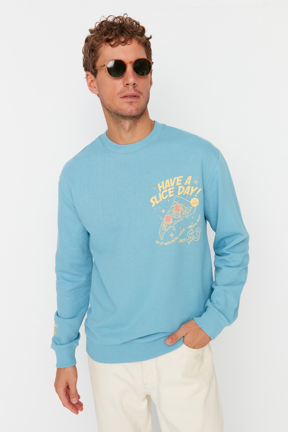 Trendyol Sweatshirt - Blau - Regular fit