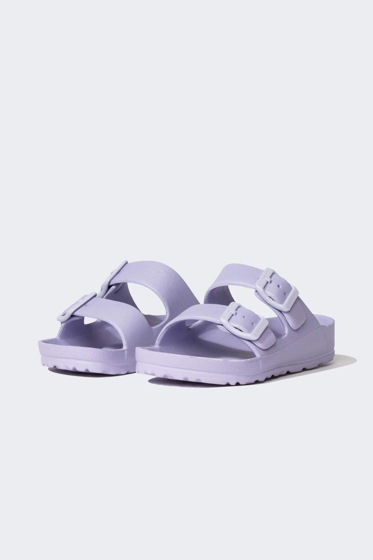 DEFACTO Girls Eva Double Strap Buckled Slippers